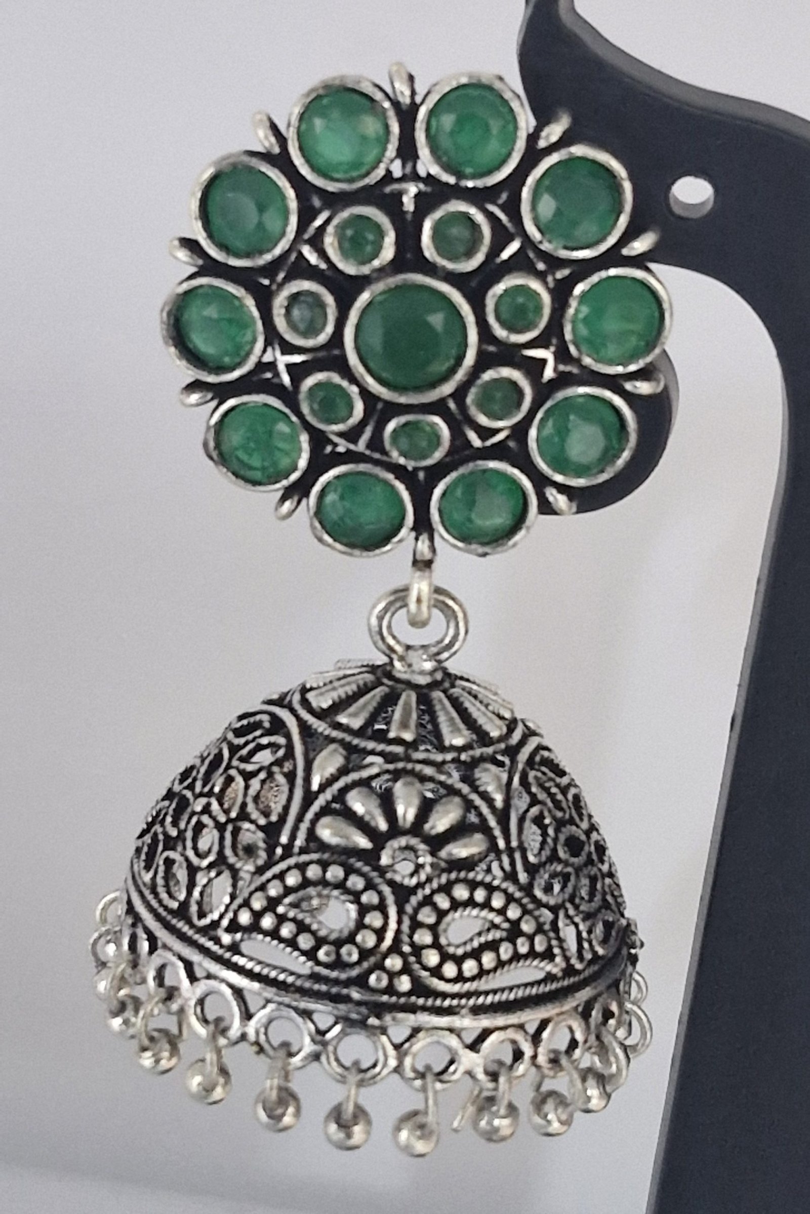 Oxidised Silver Jhumkha Oxidised Silver Jhumkha - Image 2