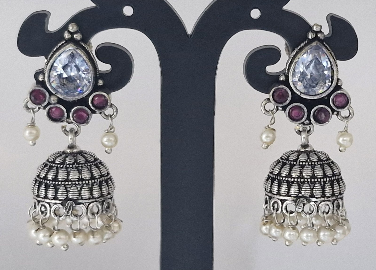 Oxidised Silver Jhumkha Oxidised Silver Jhumkha - Image 3