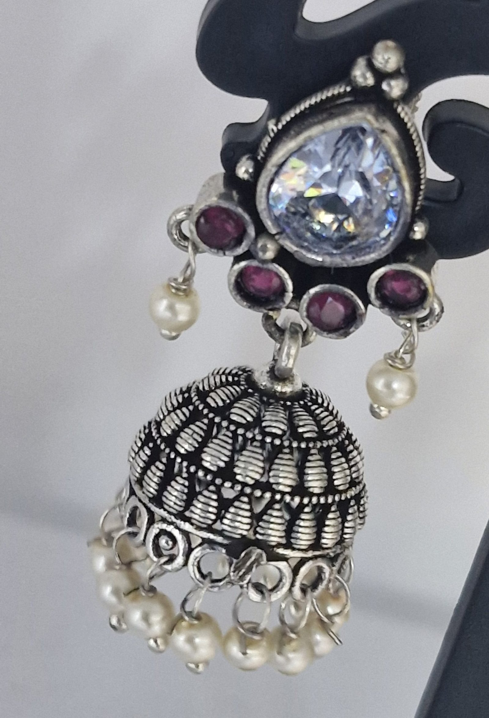 Oxidised Silver Jhumkha Oxidised Silver Jhumkha - Image 2