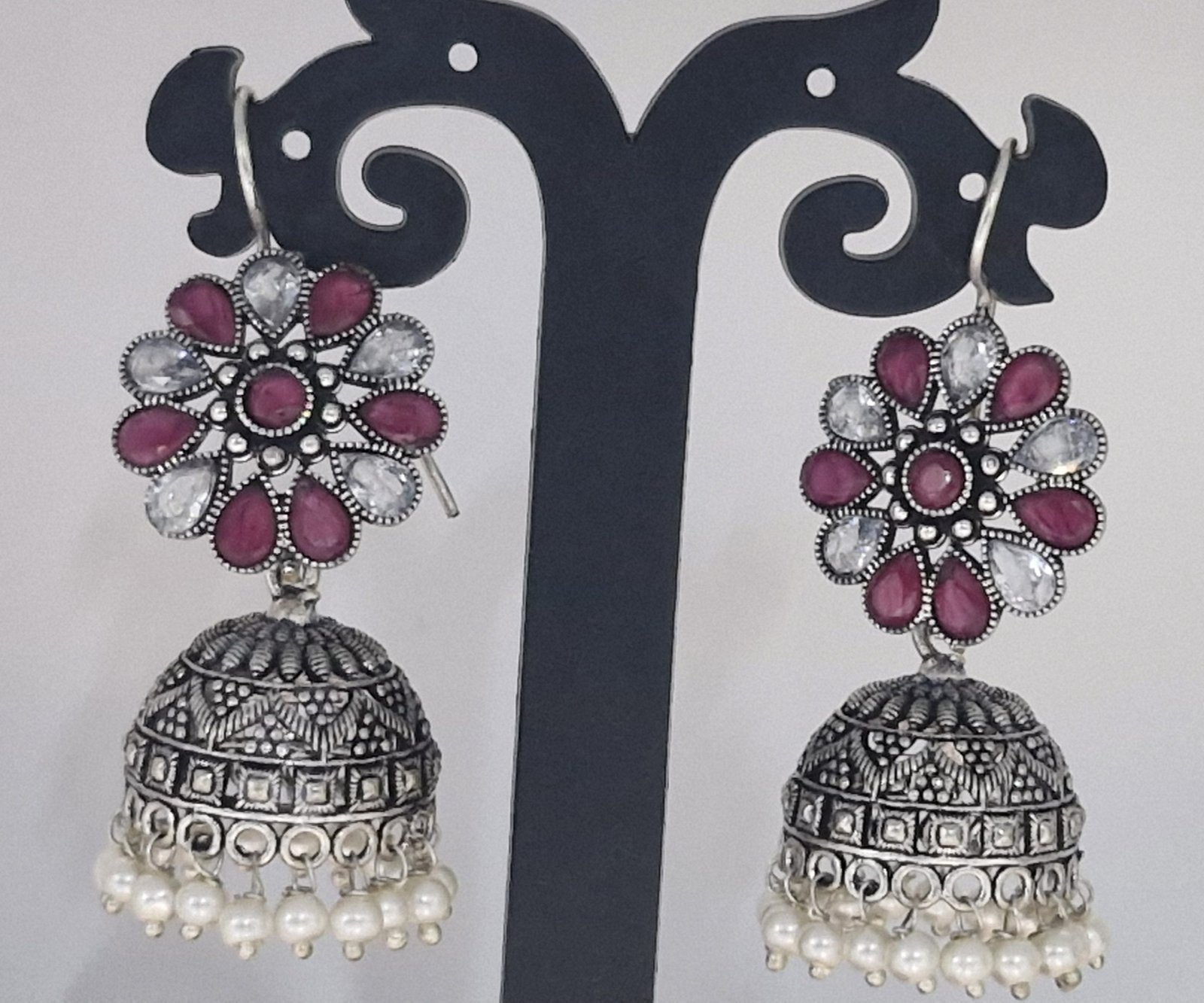 Oxidised Silver Jhumkha Oxidised Silver Jhumkha - Image 3