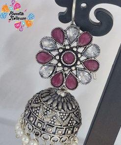 Oxidised Silver Jhumkha