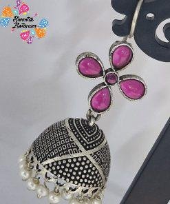 Oxidised Silver Jhumkha