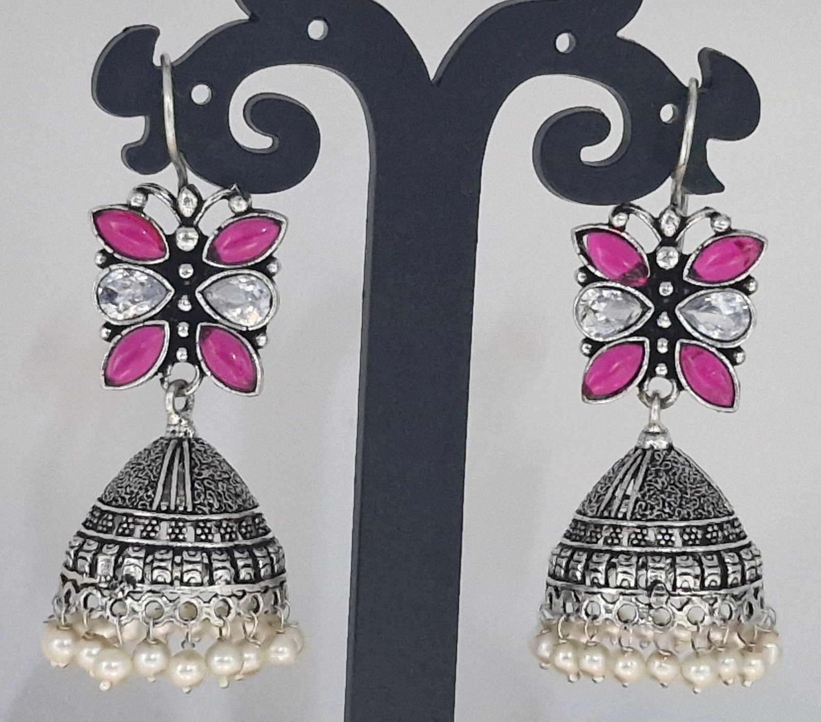 Oxidised Silver Jhumkha Oxidised Silver Jhumkha - Image 3