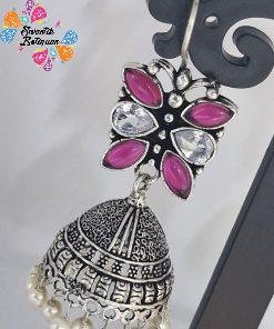 Oxidised Silver Jhumkha