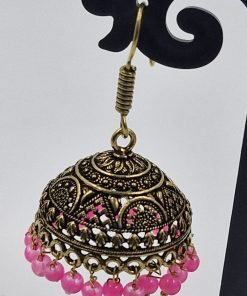 Floral Designer Oxidised Gold Jhumkha