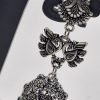 Peacock Designer Oxidised Silver Jhumkha