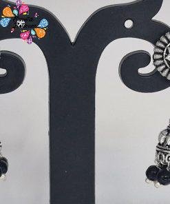 Floral Designer Oxidised Silver Jhumkha Floral Designer Oxidised Silver Jhumkha