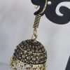 Floral Designer Oxidised Gold Jhumkha