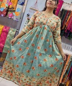 Tissue Silk Frock Style Kurthi