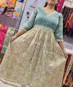 Tissue Silk Frock Style Kurthi