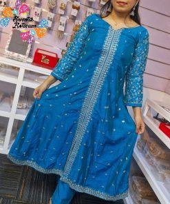 Blue Colour Ready Made Shalwar Suit Blue Colour Ready Made Shalwar Suit