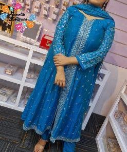 Blue Colour Ready Made Shalwar Suit Blue Colour Ready Made Shalwar Suit