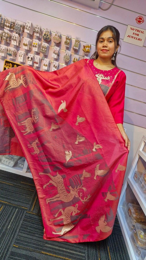 Pink Colour Roman Silk Ready Made Shalwar Suit Pink Colour Roman Silk Ready Made Shalwar Suit - Image 5