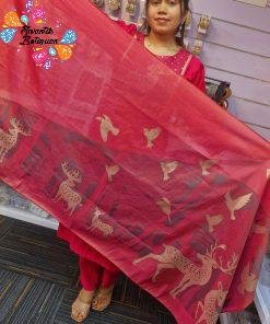 Pink Colour Roman Silk Ready Made Shalwar Suit Pink Colour Roman Silk Ready Made Shalwar Suit