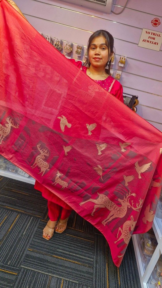 Pink Colour Roman Silk Ready Made Shalwar Suit Pink Colour Roman Silk Ready Made Shalwar Suit - Image 8