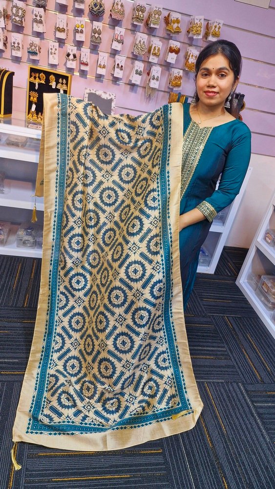 Peacock Green and Butter Colour Ready Made Shalwar Suit - Image 5