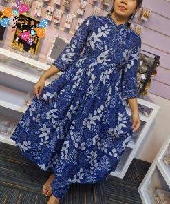 Blue and White Colour Ready Made Shalwar Suit Blue and White Colour Ready Made Shalwar Suit