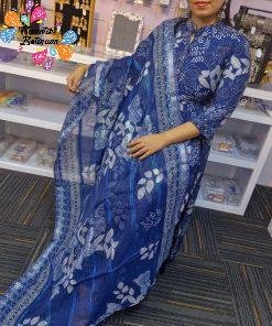 Blue and White Colour Ready Made Shalwar Suit Blue and White Colour Ready Made Shalwar Suit