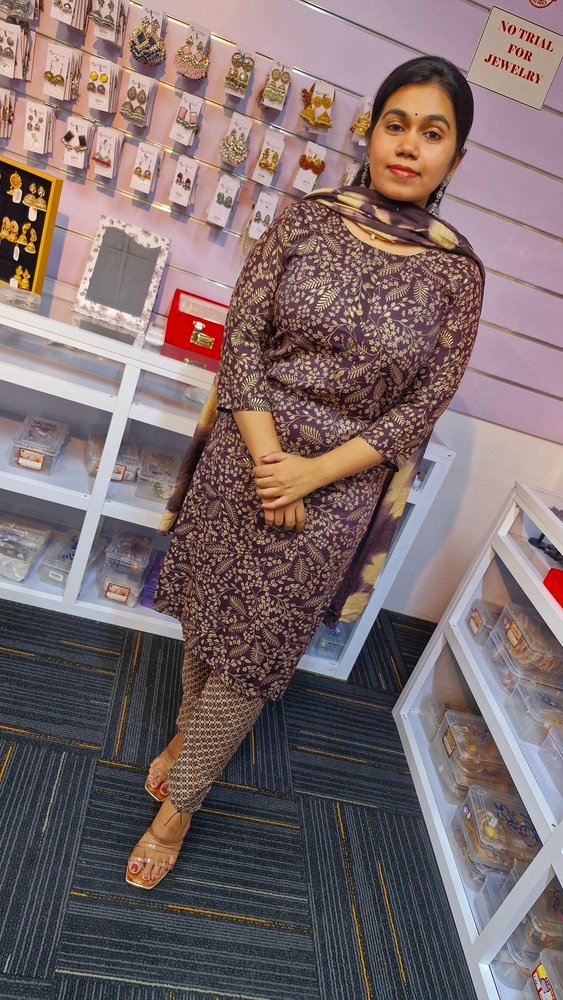 Coffee Brown Ready Made Shalwar Suit - Image 5