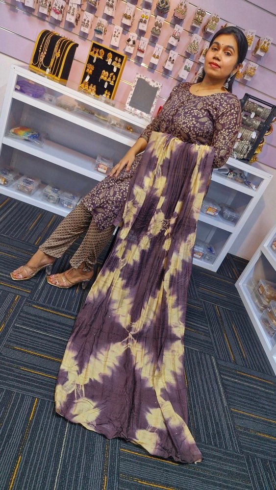 Coffee Brown Ready Made Shalwar Suit