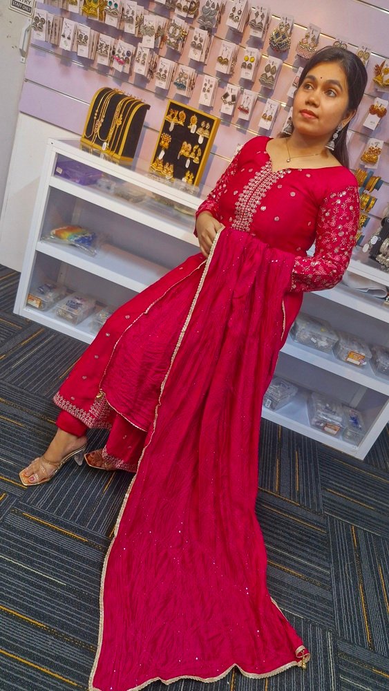 Pink Colour Ready Made Shalwar Suit