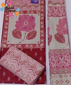 Red and White Colour Flower Designer Premium Heavy Rayon Shalwar Material
