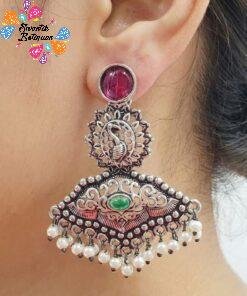 Silver Oxidised Earrings