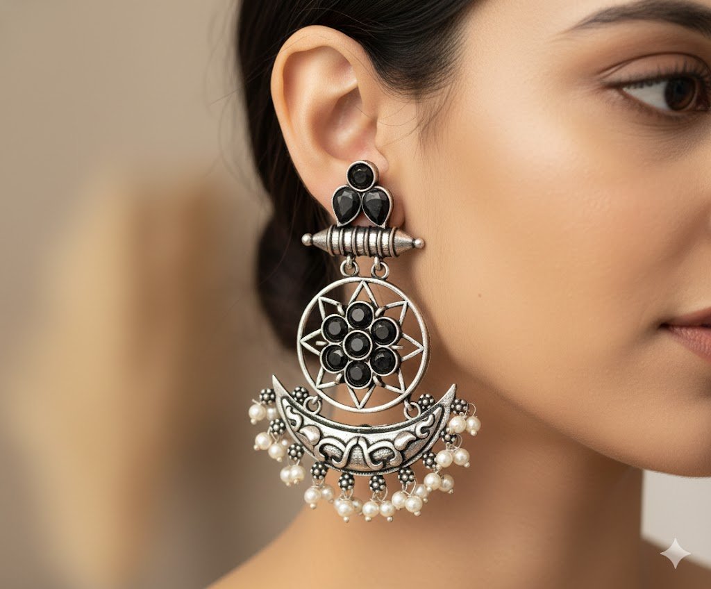 Oxidised Silver Earrings Oxidised Silver Earrings