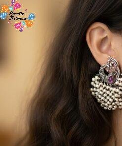 Silver Oxidised Earrings