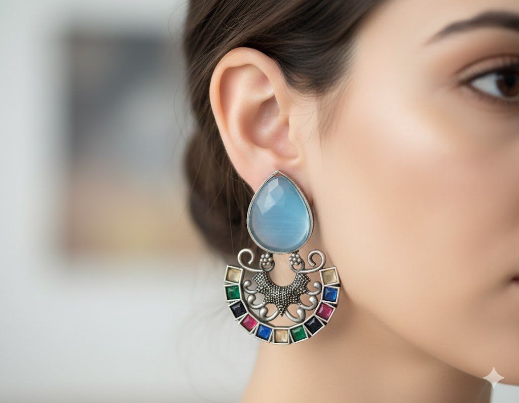 Silver Oxidised Earrings Silver Oxidised Earrings