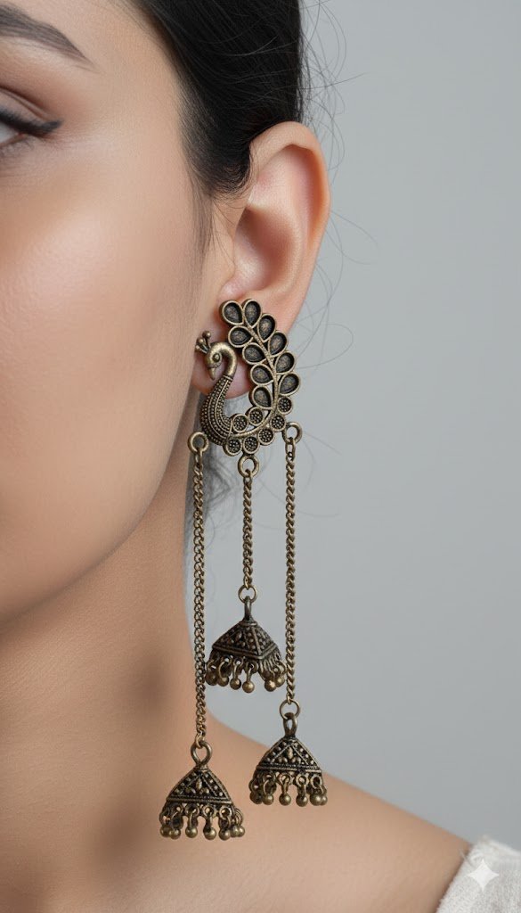 Oxidised Gold Earrings Oxidised Gold Earrings