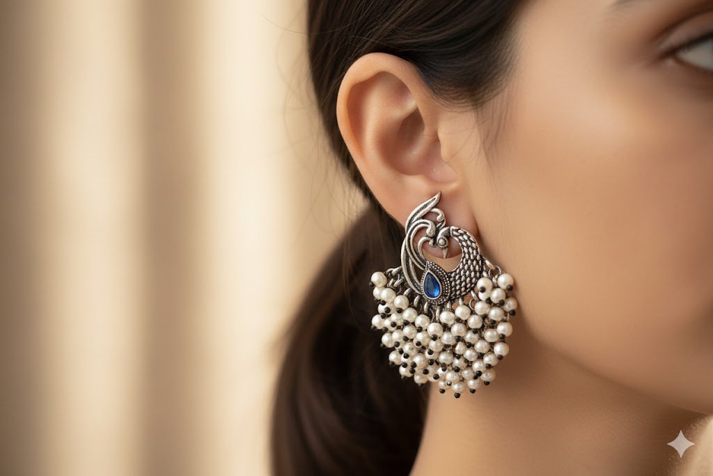 Silver Oxidised Earrings Silver Oxidised Earrings