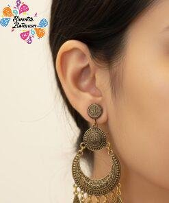 Oxidised Silver Earring