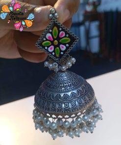 Oxidised Silver Jhumkha Oxidised Silver Jhumkha