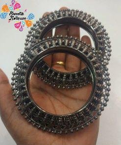 Oxidised Black Silver Bangle