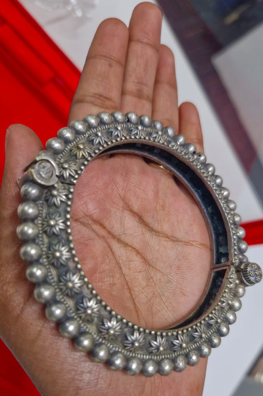 German Silver Kada Type Bangle German Silver Kada Type Bangle