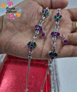 Oxidised Silver Anklet