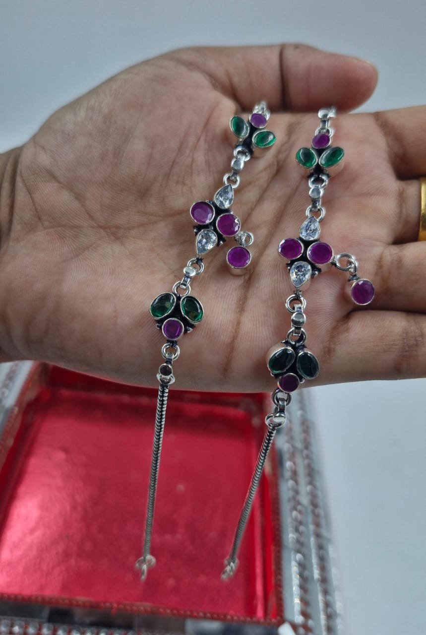 Oxidised Silver Anklet