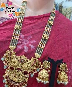 Lakshmi With Peacock Designer Matte Finished Harram