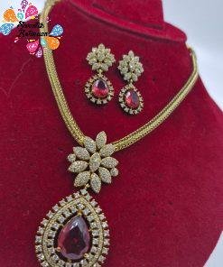 Premium Matte Finished Ad Stones Necklace Premium Matte Finished Ad Stones Necklace