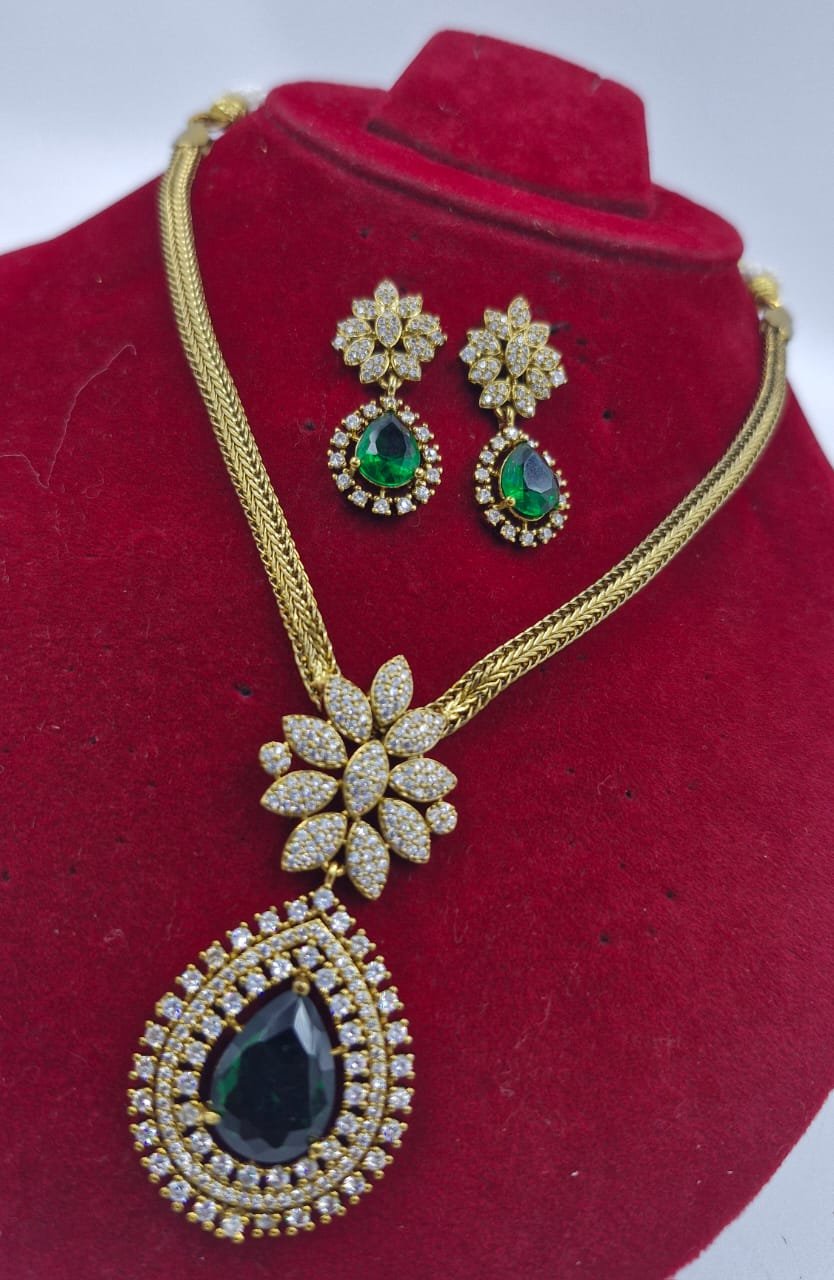 Premium Matte Finished Ad Stones Necklace Premium Matte Finished Ad Stones Necklace