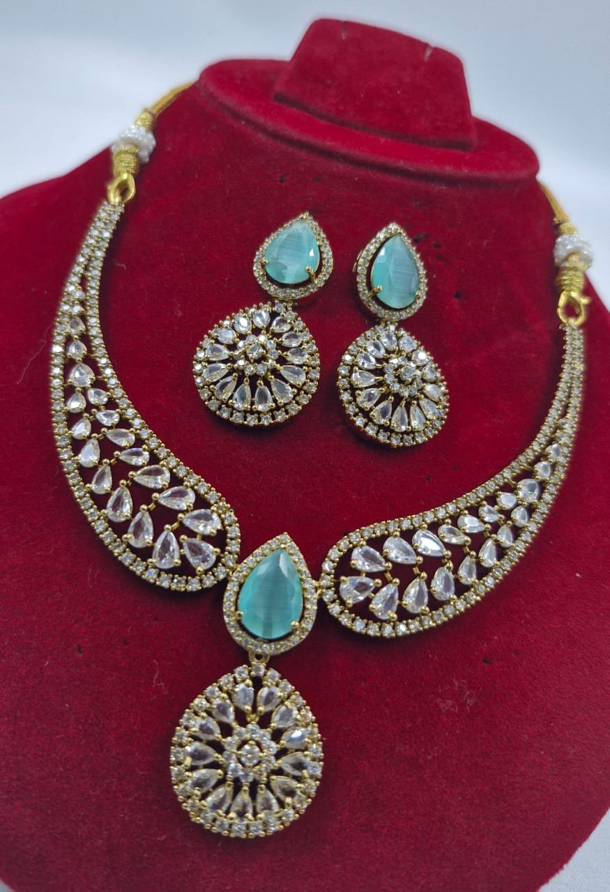 Premium Matte Finished Ad Stones Necklace Premium Matte Finished Ad Stones Necklace