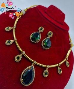 Premium Matte Finished Ad Stones Necklace