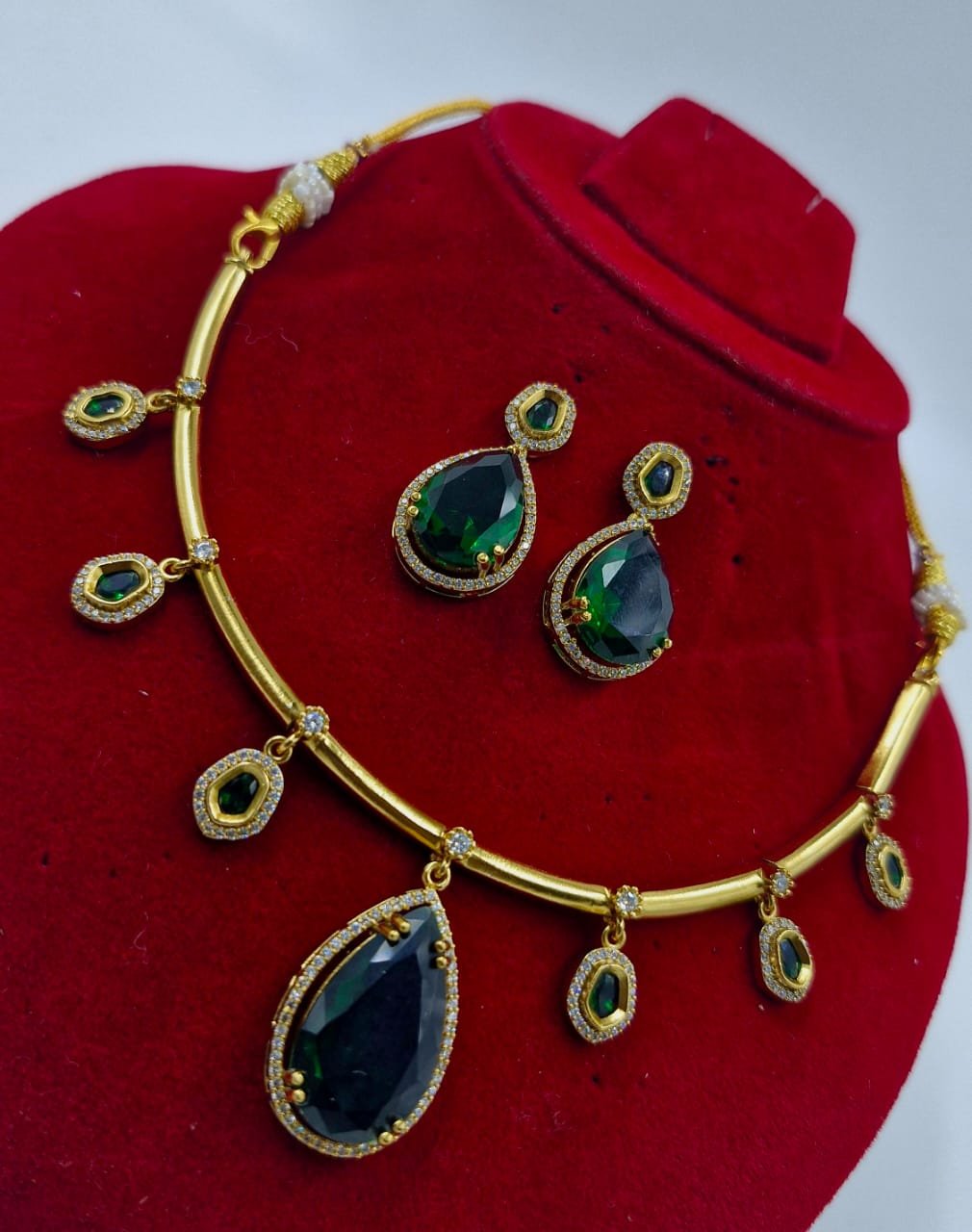 Premium Matte Finished Ad Stones Necklace Premium Matte Finished Ad Stones Necklace