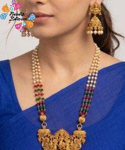 Pearl Multi Colour Matte Finished Harram