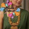 Lakshmi And Peacock Multi Colour Matte Finished Harram