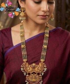 Lakshmi With Peacock Designer Matte Finished Harram