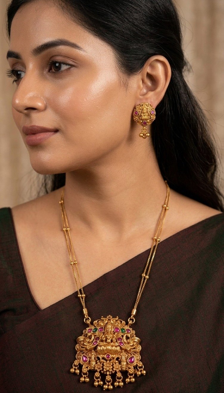 Lakshmi Designer Matte Finished Haram Lakshmi Designer Matte Finished Haram