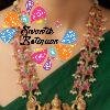 Lakshmi With Lotus Designer Matte Finished Haram Lakshmi With Lotus Designer Matte Finished Haram