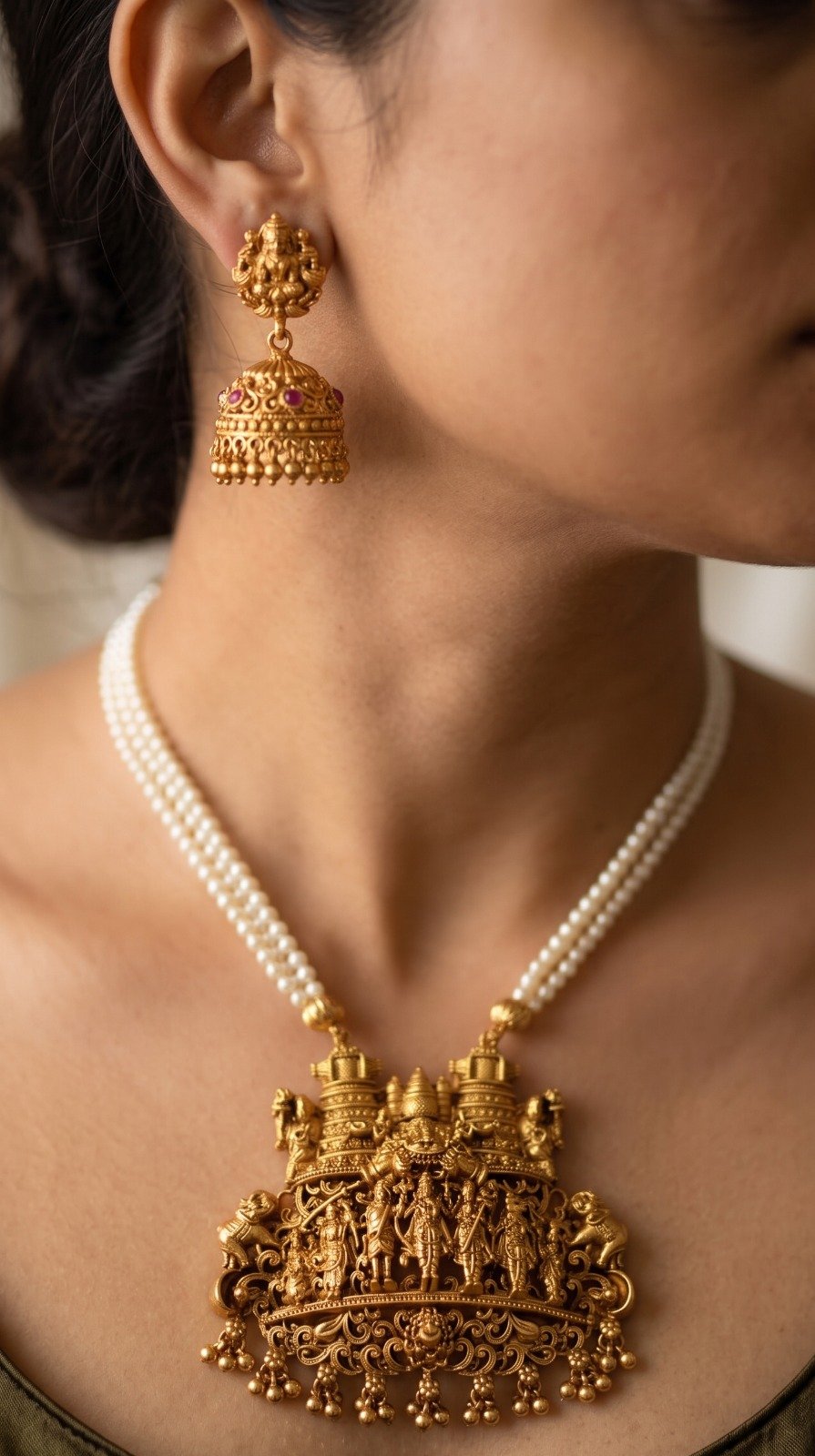 Ram Darbar Temple Designer Matte Finished Haram Ram Darbar Temple Designer Matte Finished Haram